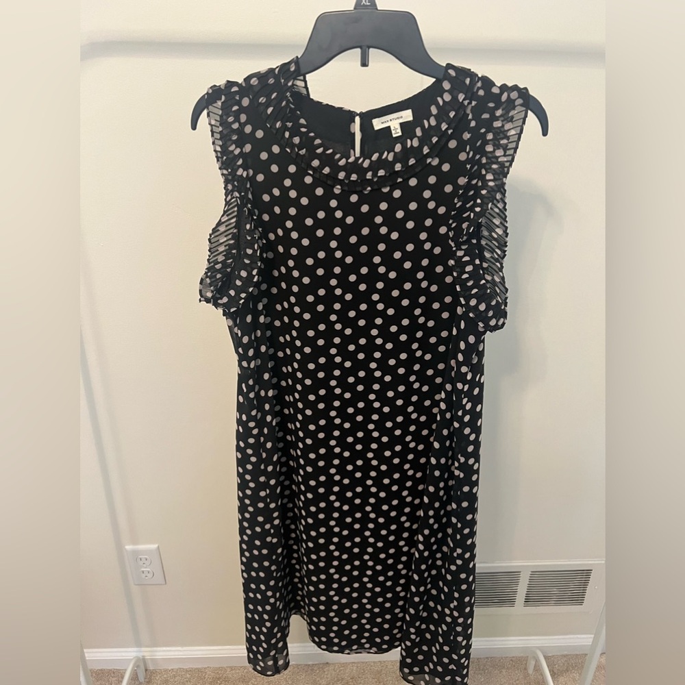 Max Studio Polka Dot Midi Dress